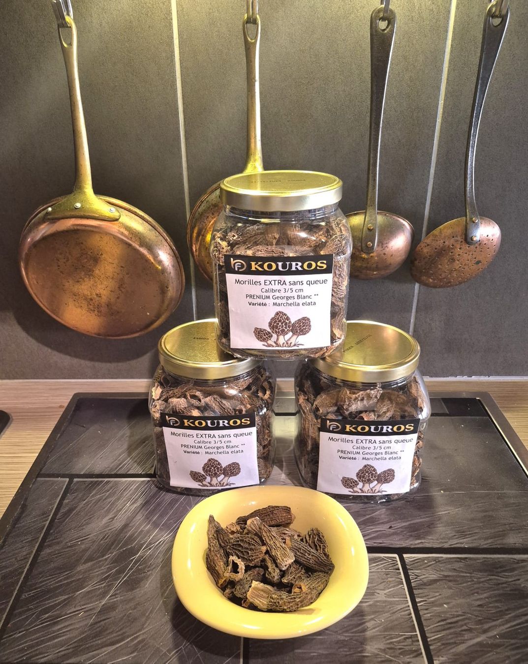 Lebensmittel & Spezialitäten: Morilles séchées sans queue - Qualié PRENIUM - calibre 3-5cm – Neu und originalverpackt aus GLAND von BF.Kouros