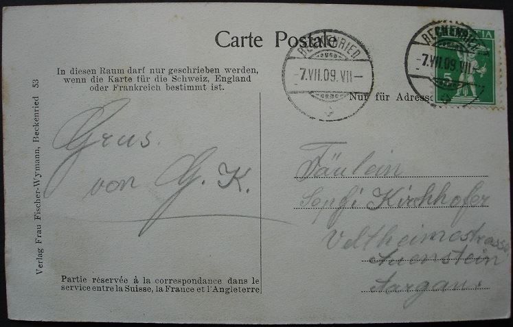 Cartoline postali: Gruss aus BECKENRIED – Usato da Jona venduto da philajona 1