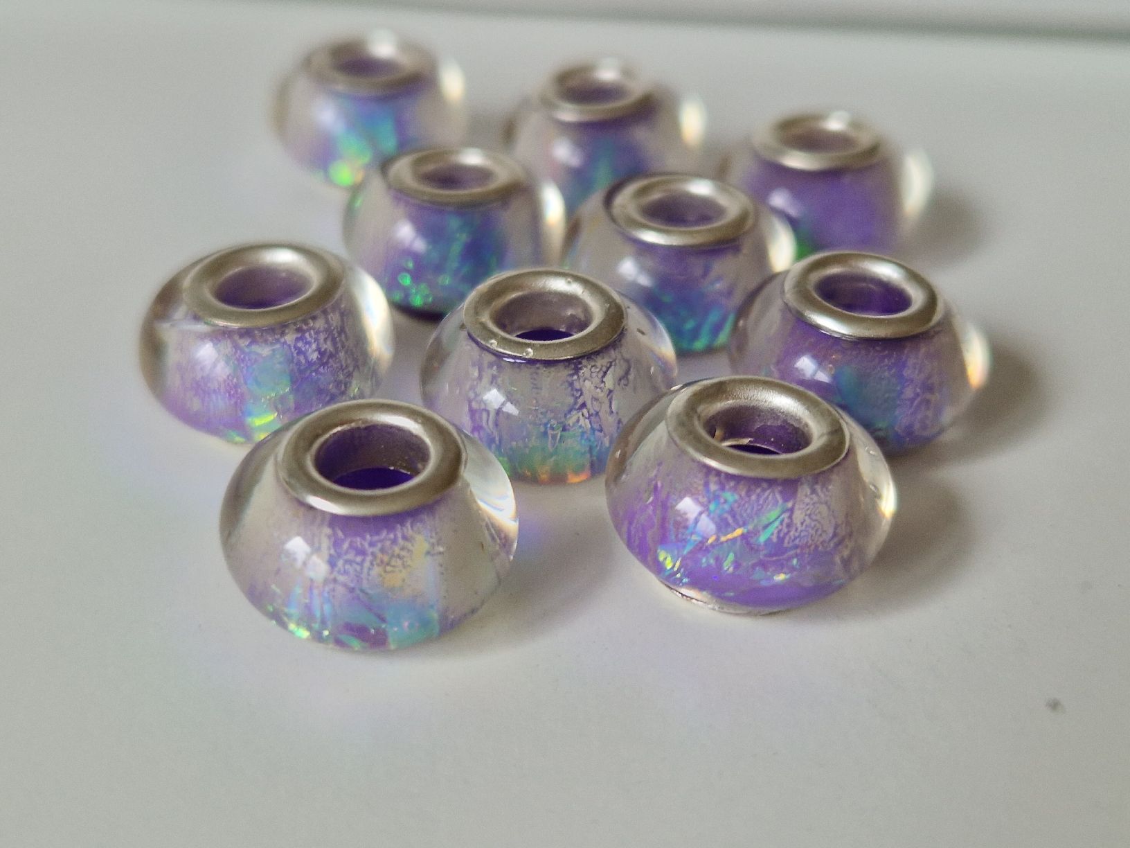 Perle (finte): 10 schöne beads, Perlen, Strass wie Pandora – Nuovo (secondo la descrizione) da Arlesheim venduto da Vera6