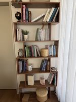 Bücherregal im dunkeln Holz 