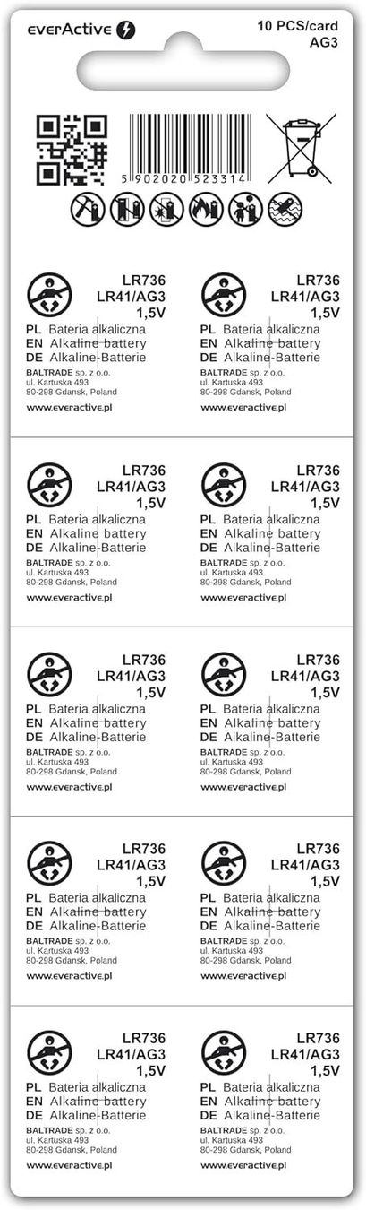 Caricatori & Batterie: 10er Blister Batterien LR41 AG3 – Nuovo e nell'imballaggio originale da Diepoldsau venduto da preisparadies-ch 1