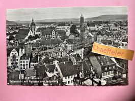 1953 517 Basel. Teilansicht mit Rathaus und Münster