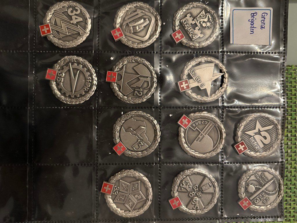 Schweizer Armee Uniformi: Grosse Sammlung Schweizer Beretembleme Militärabzeichen – Usato da Brunnen venduto da 23068 7