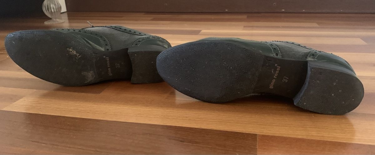 Scarpe da donna: Green leather shoes – Usato da Lausanne venduto da milasha 3