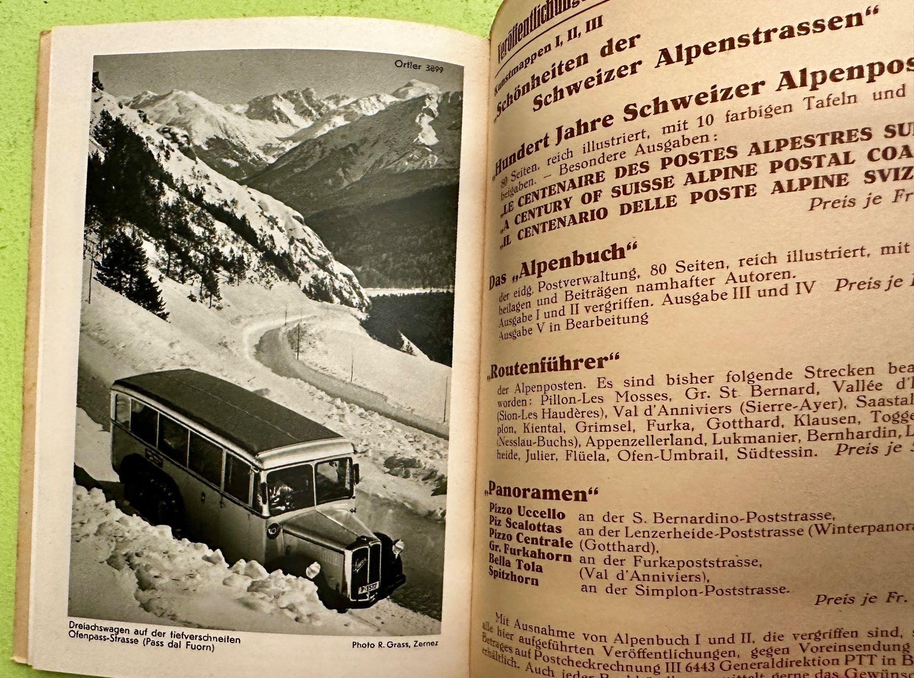 Libri: Schweizerische Alpenposten: Ofenberg / Umbrail 1936 – Usato da Zürich venduto da allp 7