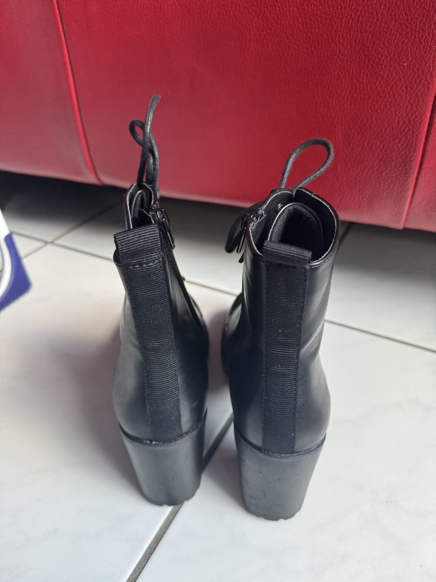 Damenschuhe: Schwarze Schnürstiefel Herbst Stiefel – Neu (gemäss Beschreibung) aus Bettlach von valishop 3