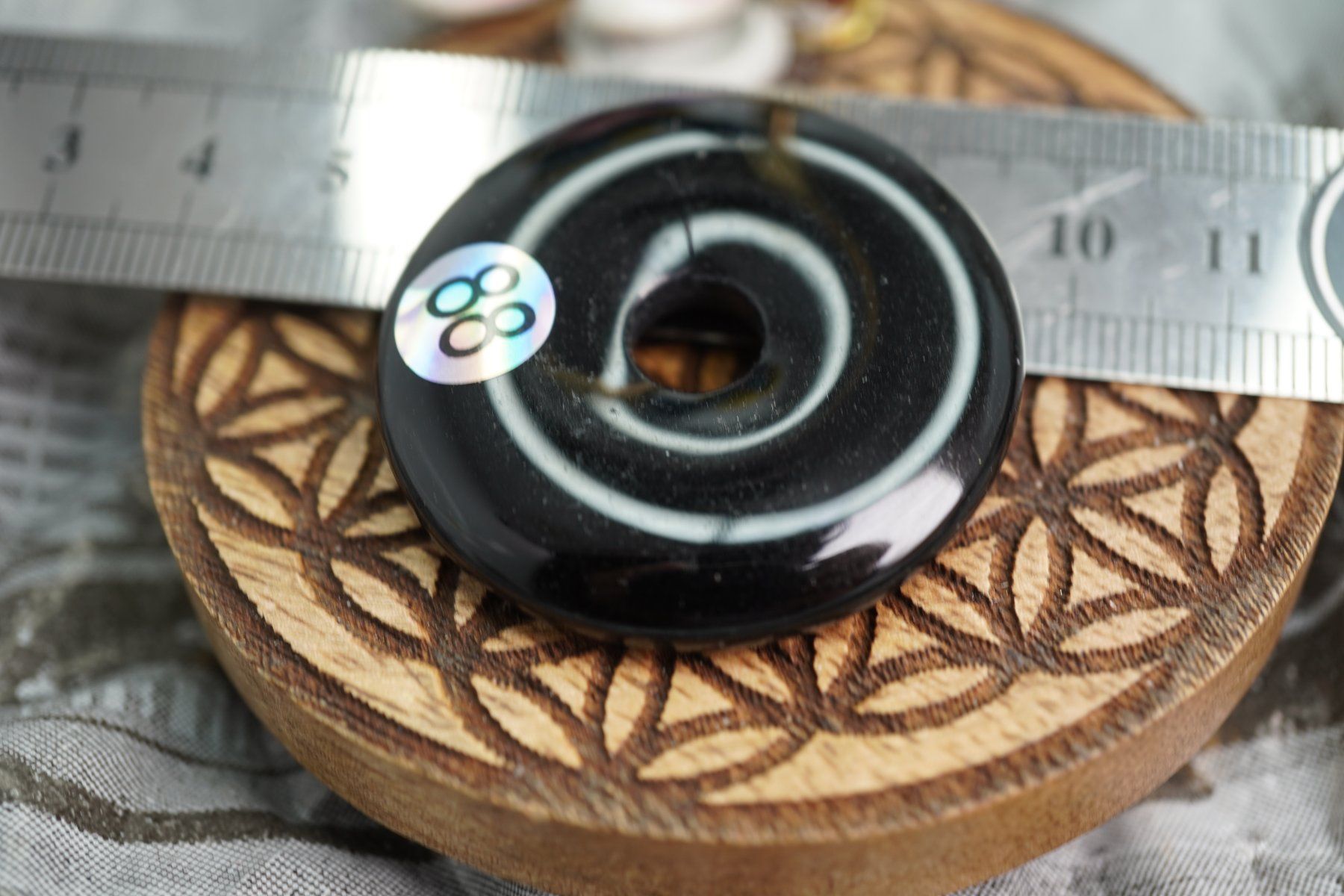 Minerali & Pietre curative: Obsidian Schwarz    ca40mm     Top  Pi Scheibe – Nuovo e nell'imballaggio originale da Eschenbach SG venduto da topstone 7