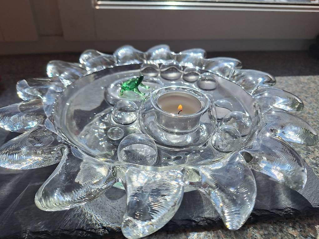 Gläser: 6 Sonnenblumen Glasschalen Galsi Hergiswil mit Zubehör – Gebraucht aus Wattwil von 260261