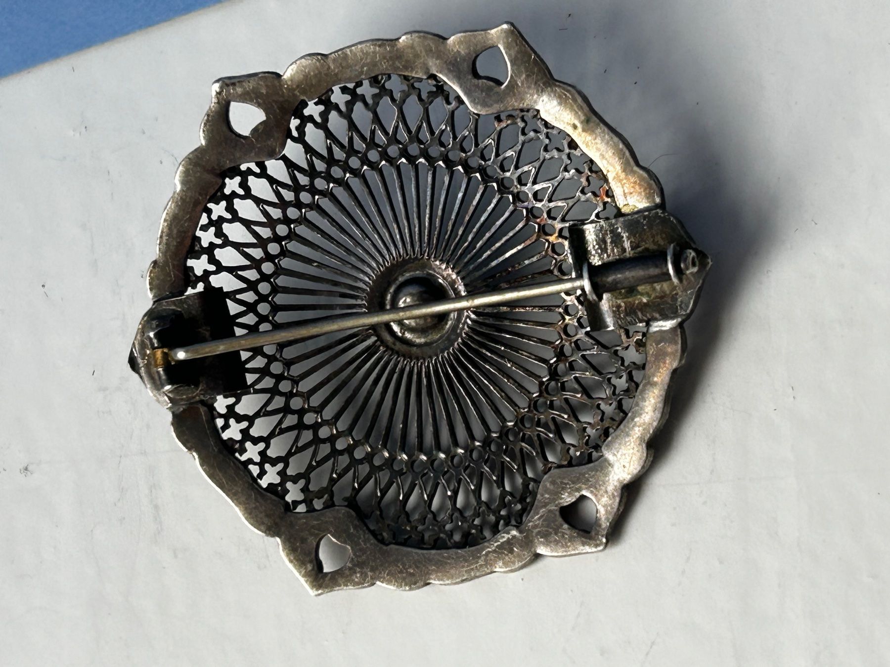 Broches & Aiguilles: Antike Silber Brosche, Filigran, Perle – D'occasion à Dittingen par Bellevista 3