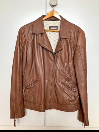 Veste en cuir brune  véritable Maddison Taille 46 neuve