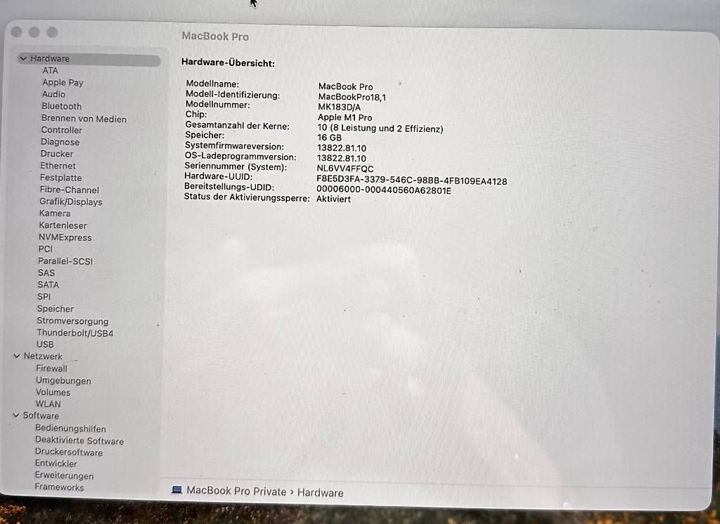 Portables: MacBook Pro 16", 2021, 512gb – D'occasion à Wabern par sveeeenstalder 3