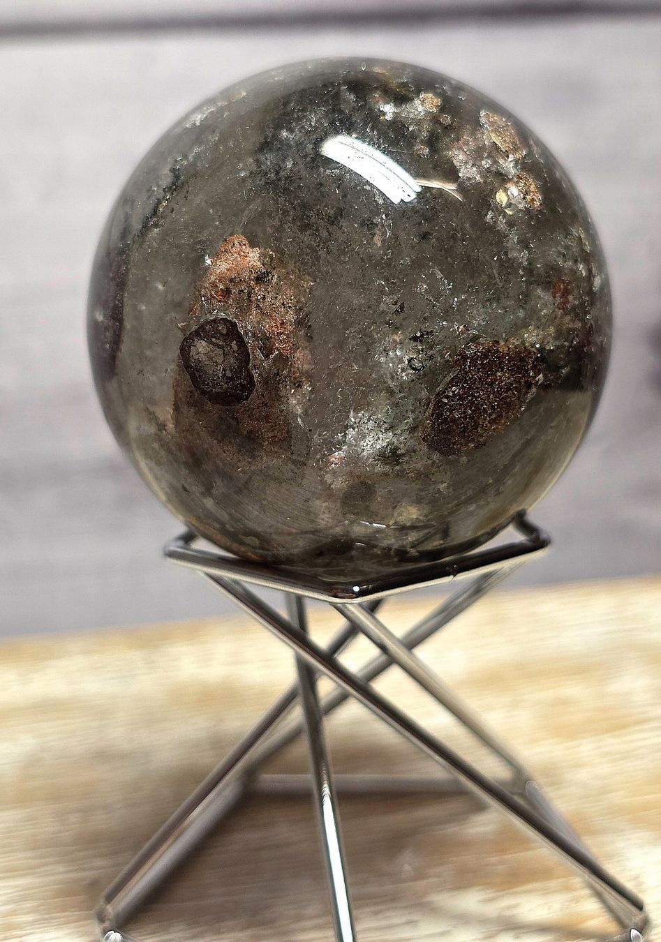 Minerali & Pietre curative: Top Lodolith Kugel 50mm 171g – Nuovo e nell'imballaggio originale da Matzingen venduto da Shay_Crystalz 1