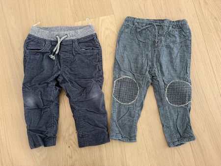 2x gefütterte Hose Gr. 86