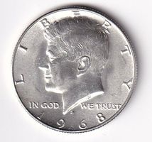 USA Kennedy Half Dollar 1968vorz-unz