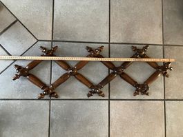 Vintage Kleiderhaken Ziehharmonika Holz, flexibel!