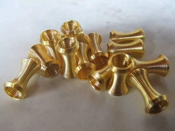Anhänger: 3x Metallfeder 9x6mm vergoldet – Neu (gemäss Beschreibung) aus Alpnachstad von perlengaby