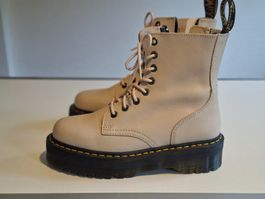 Dr. Martens Plateau Jadon Beige Leder Gr. 42 🍂