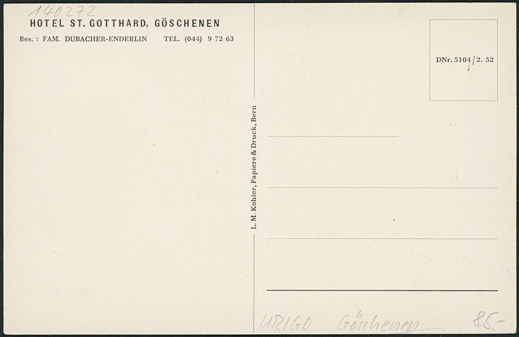 Cartoline postali: UR Göschenen – Nuovo (secondo la descrizione) da Schindellegi venduto da dolpitz 1
