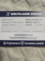 Weltklasse Zürich Ticket 27.08.2026Sektor B Block13,Reiche 6
