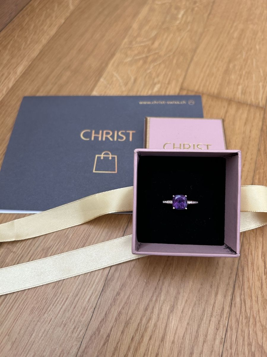 Christ Ringe: Ring Amethyst & Diamanten Christ Gr 56 – Gebraucht aus Savigny von linda2402