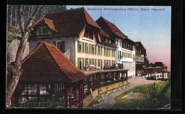 Cartoline postali: Hägendorf, Sanatorium Allerheiligenberg – Usato da Berlin venduto da bartko-reher