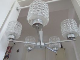 Deckenleuchte Glas Vintage 5 Lampen 70er Jahre Retro Lampe