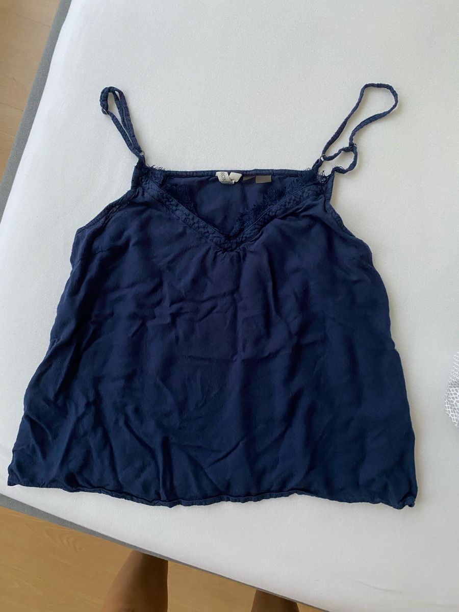 Roxy Top: Roxy Trägershirt Blau – Usato da Zürich venduto da yae56