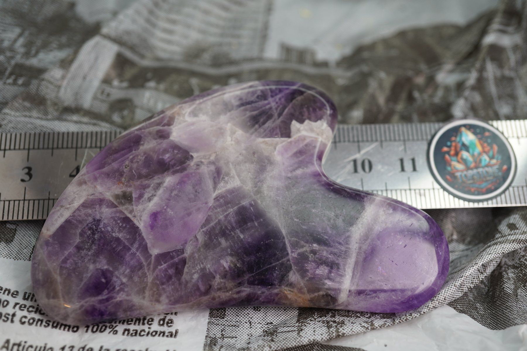 Minerali & Pietre curative: Gua Sha Massage-Stein Amethyst   ab 1.- – Nuovo e nell'imballaggio originale da Eschenbach SG venduto da topstone 7