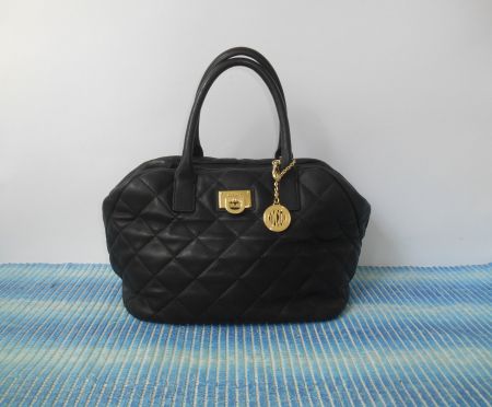 DKNY Leder Handtasche schwarz