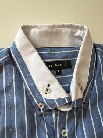 Stylish Men's Shirt, Size L, Striped Pattern, Cott...