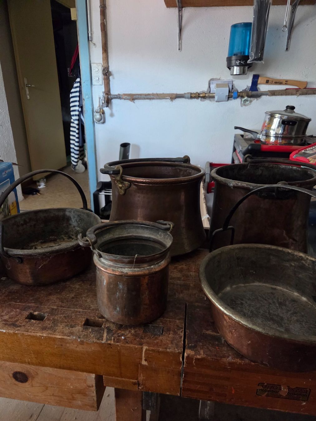 Pentole: Kupferkoepfe Topf Set Antik Konvolut Gebraucht – Usato da Hausen am Albis venduto da Toni1771