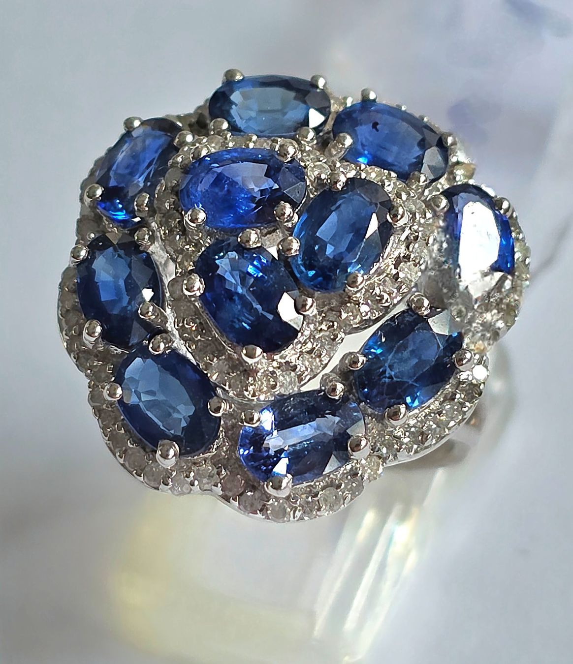 Anelli: Kyanite und Diamanten Fingerring – Nuovo (secondo la descrizione) da Zürich venduto da Bieter04 3