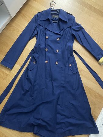 Trenchcoat Kayra blau mit Gürtel Grösse 38 guter Zustand