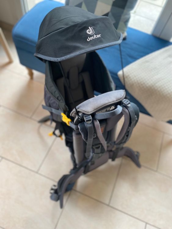 Deuter Kid Comfort Kindertrage & KC Chin Pad Kopfkissen – Aircomfort System, Verstellbar, Für Wanderungen Mit Kindern