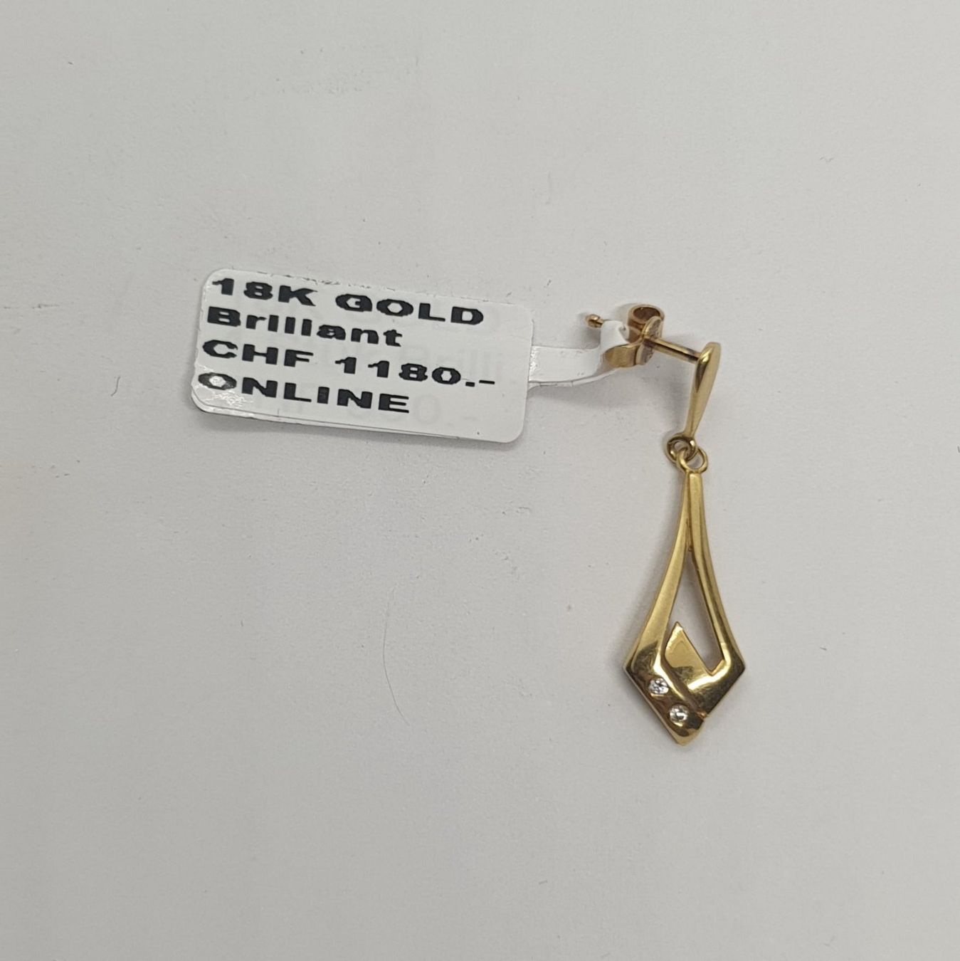 Orecchini pendenti & Orecchini a lobo: Echt 18K Gold - Diamant Ohrhänger – Usato da Luzern venduto da Luzern-Goldhaus 1