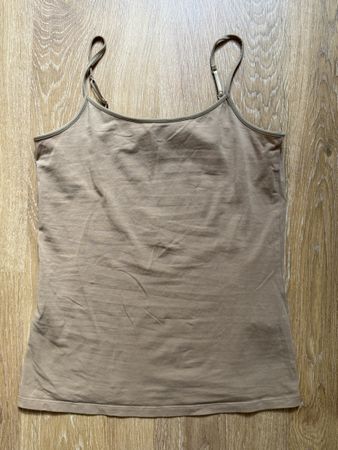 Débardeur/top beige Organic Cotton Hallhuber, t.36/S