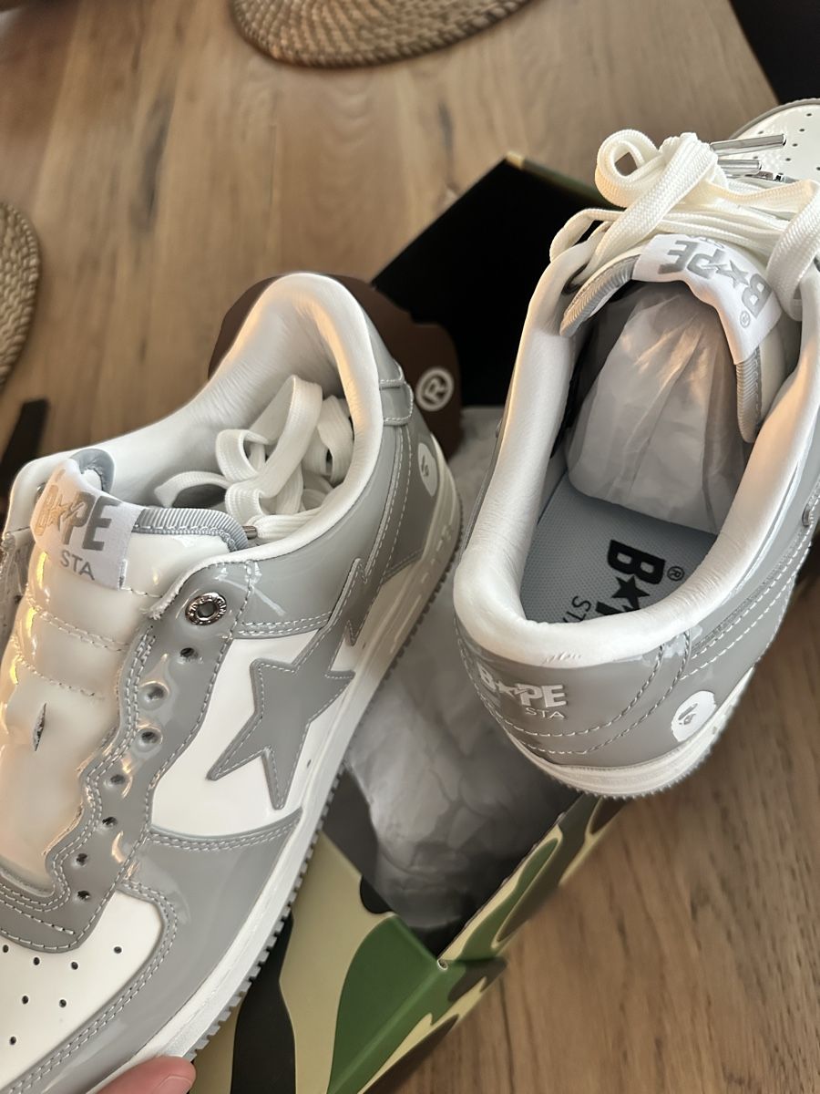 Bape Chaussures hommes: Bape sta grey latin leather  – Neuf avec emballage d'origine à Neuheim par dam_j6bq 1