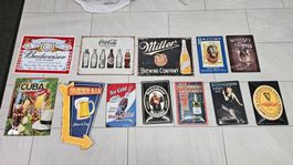 Dekoschilder 12er Set, Budweiser, Coca-Cola, Miller, uvm.