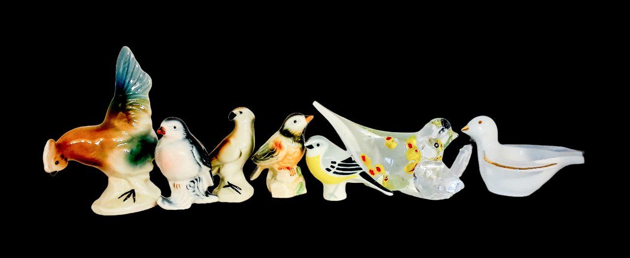 Figuren: 8x Vogel oiseau Sargadelos Gräfenthal Ampurdan Murano ? – Gebraucht aus Tavannes von Brocashop 9