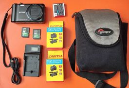 Sony Cyber-shot DSC-H55 Digitalkamera mit Zubehör guter Z...