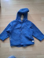 Warme Wollwalk Jacke mit Kapuze, Grösse 110/116, Top Zustand