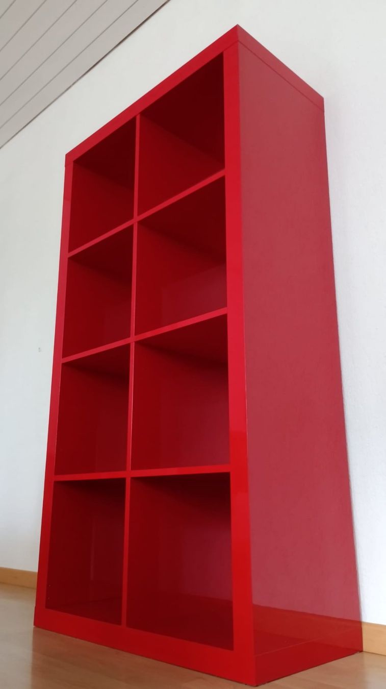 Ikea Scaffali: KALLAX Regal, rot, 8 Fächer – Usato da Wiesendangen venduto da faborum