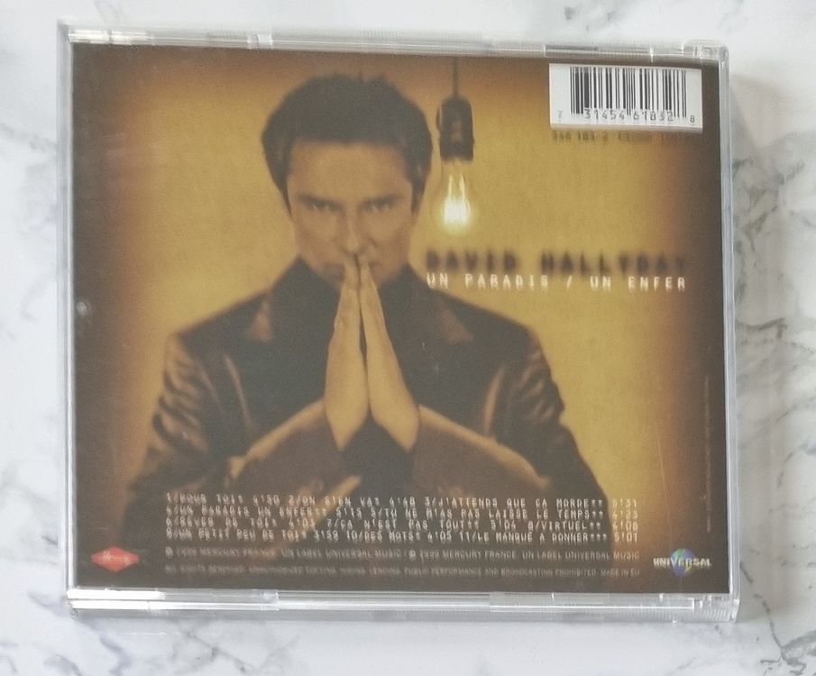 cd DAVID HALLYDAY - Un Paradis Un Enfer - 1999 cd VG++