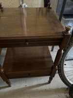Beistelltisch Holz Schublade vintage mit Gebrauchsspuren