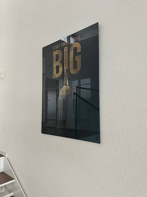 Foto & Immagini: Glasbild "Start Small Think BIG" Wanddeko, neuwertig – Usato da Schaffhausen venduto da Apardo01