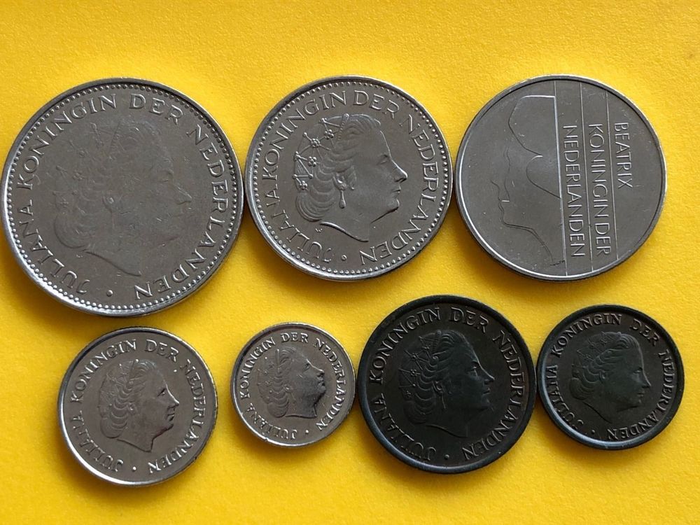 Münzen Holländische Gulden vor 1983 (7 Stück) Kaufen auf Ricardo