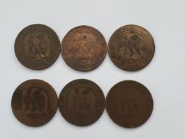 6x 10 Centimes Lot Nr 1