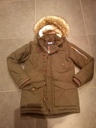 Winter Jacke / Parka, oliv, Grösse 164,