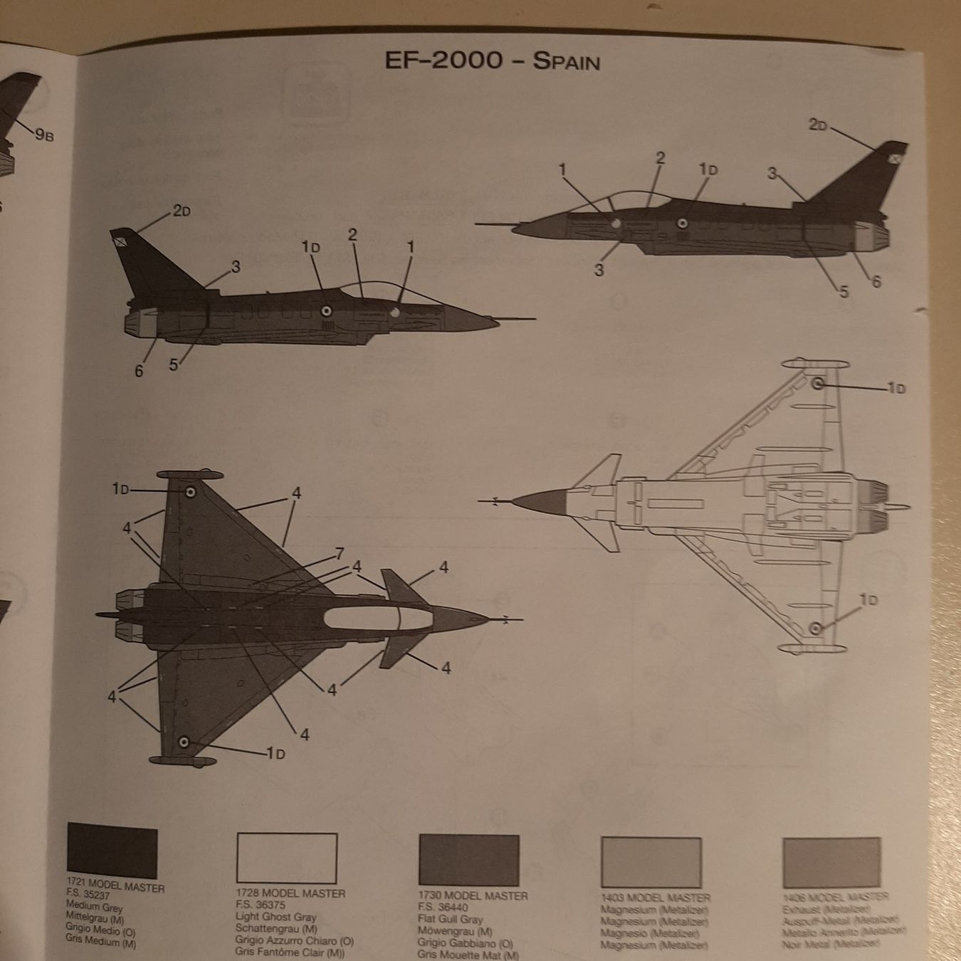 Italeri Kit di modellismo & Modellini statici: 1711 ... Eurofighter EF-2000 ... Italeri 042 – Usato da Bonstetten venduto da Benibanny59 4