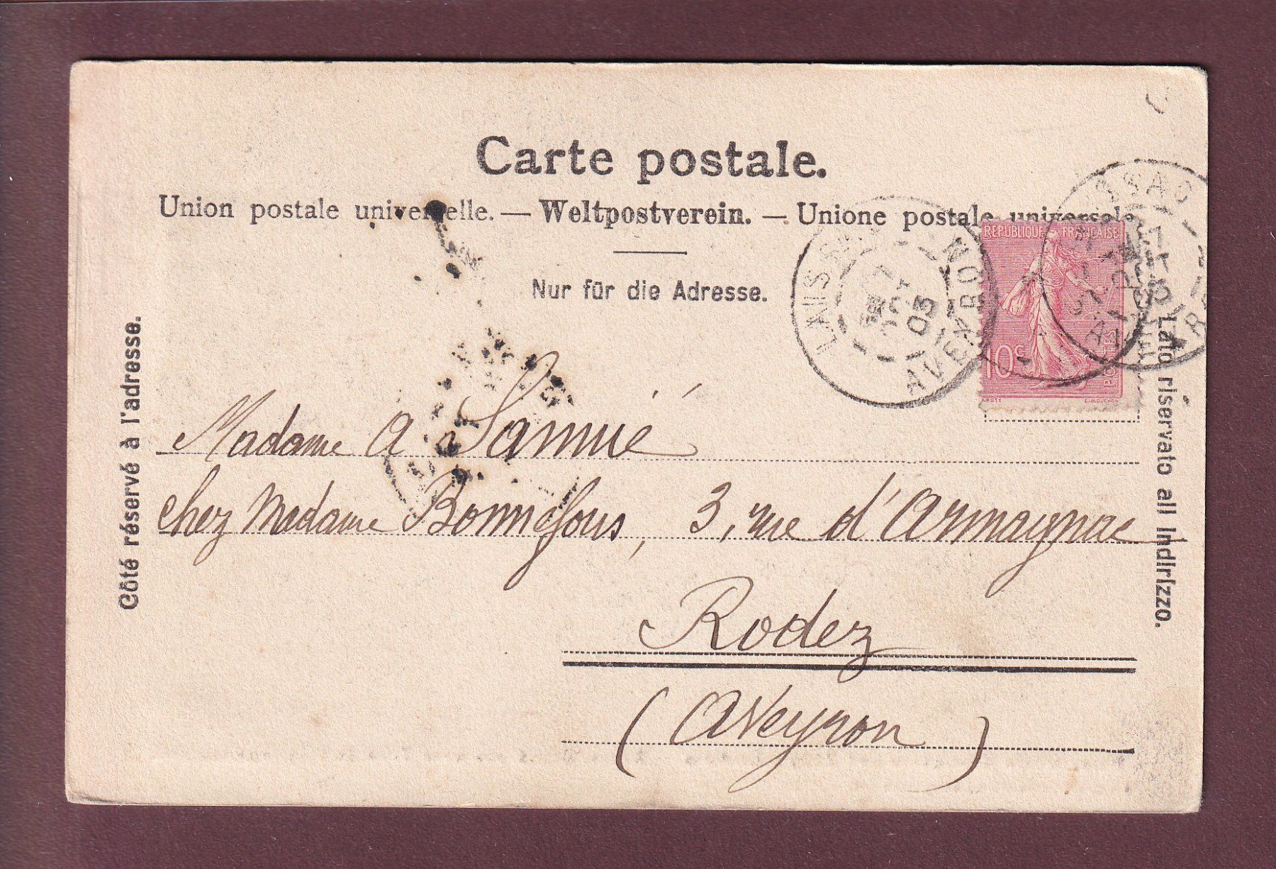 Cartoline postali: BERN - Kramgasse - Tram - 1903 – Usato da Pully venduto da nicecards 1